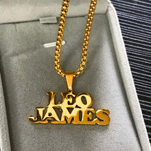 Load image into Gallery viewer, Personalized Custom Name Gold Choker Necklace Pendant