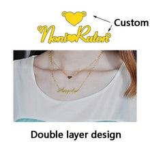 Load image into Gallery viewer, Personalized Custom Name Gold Choker Necklace Pendant