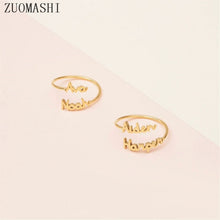 Load image into Gallery viewer, Custom Two Name Rings