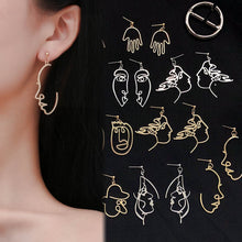 Load image into Gallery viewer, Punk Human Face Drop Earrings