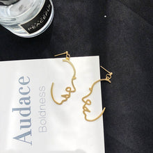 Load image into Gallery viewer, Punk Human Face Drop Earrings
