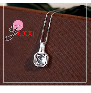 Sterling Silver Super Shining Zircon Pendant