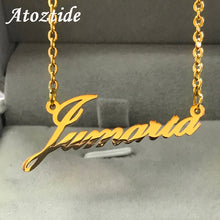 Load image into Gallery viewer, Personalized Custom Name Gold Choker Necklace Pendant
