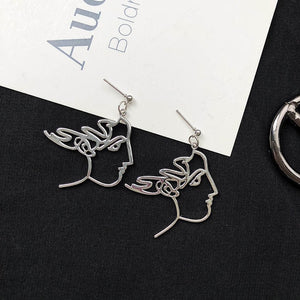 Punk Human Face Drop Earrings