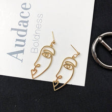 Load image into Gallery viewer, Punk Human Face Drop Earrings
