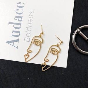 Punk Human Face Drop Earrings