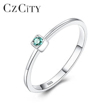 Load image into Gallery viewer, Sterling Silver VVS Green Topaz Wedding Rings
