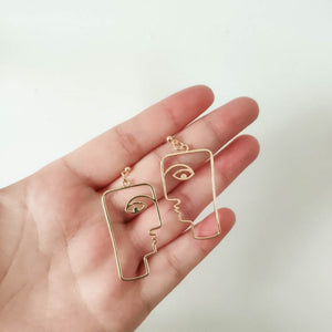 Punk Human Face Drop Earrings