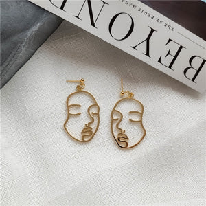 Punk Human Face Drop Earrings